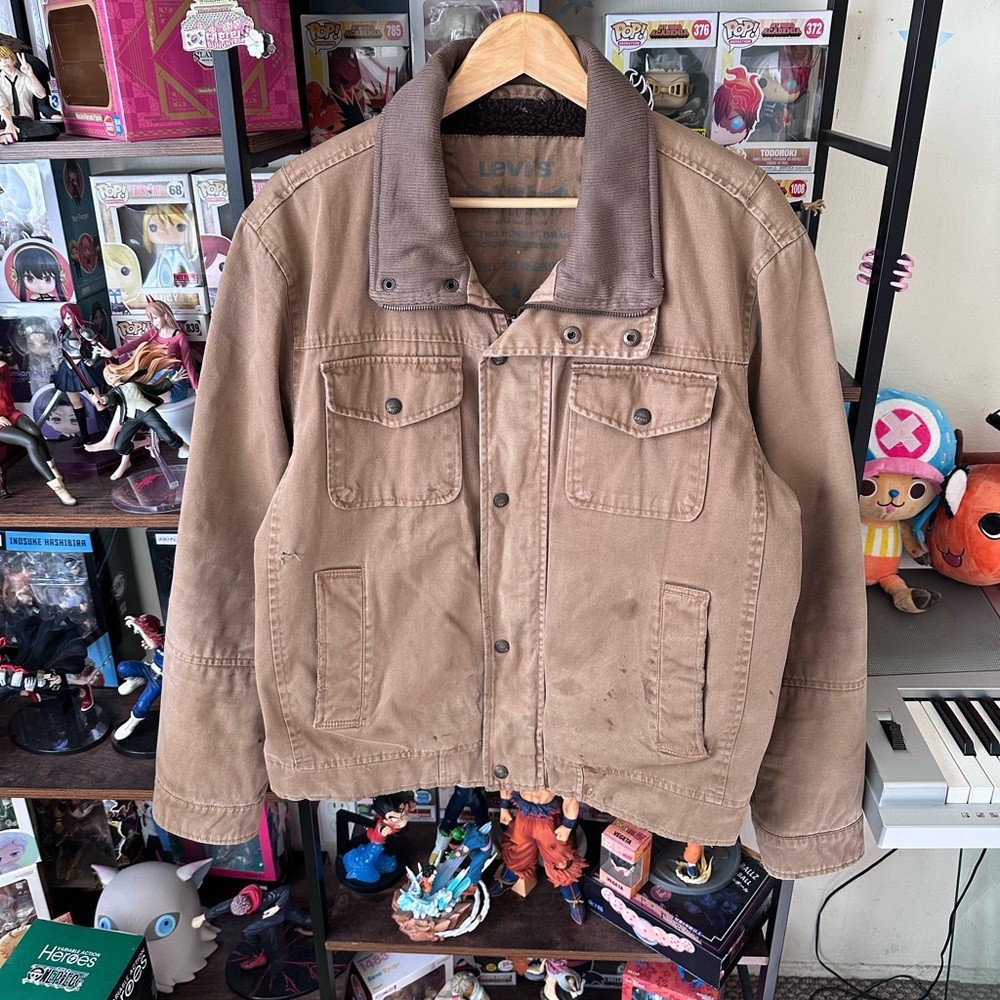 Levi’s Trashed Workwear Style Canvas Jacket Men’s Large Vintage Style